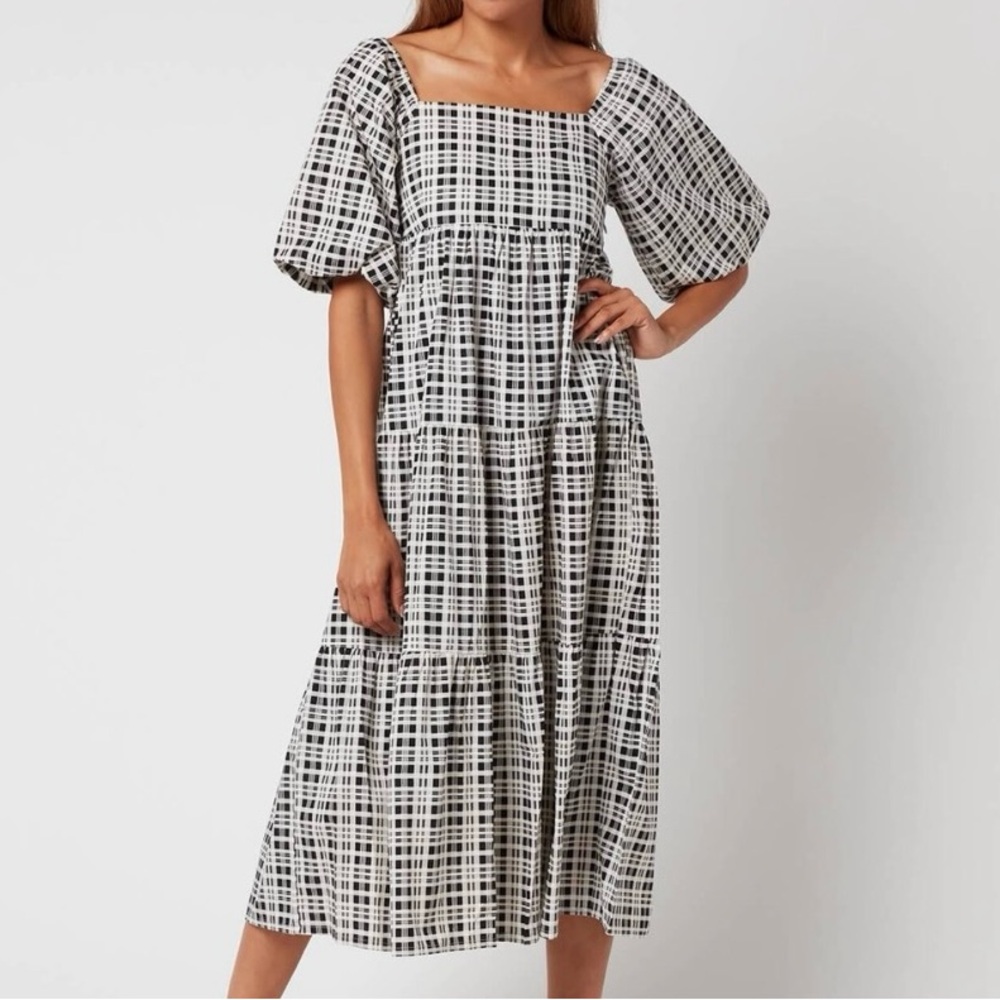 Faithfull the Brand - Kiona Black and White Checkered Dress